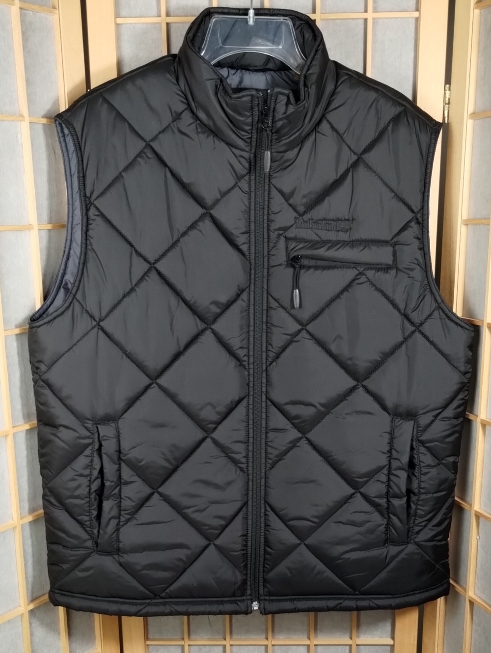 Timberland Black Quilted Puffer Vest Size M
